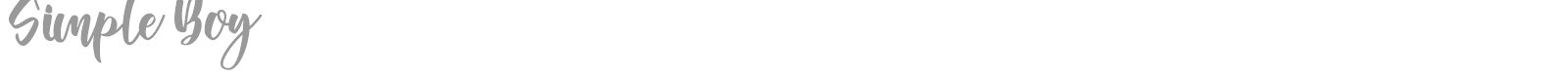 Simple Boy font preview